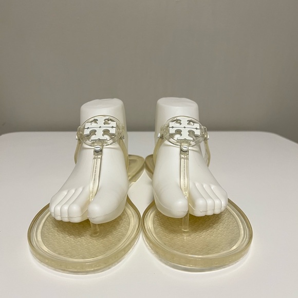 TORY BURCH MINI MILLER JELLY THONG SANDAL CLEAR US 9 - Picture 1 of 11